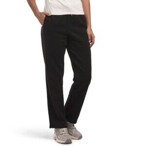 CALVIN KLEIN Black High Waist Woven Patch Relaxed Leg Pants
